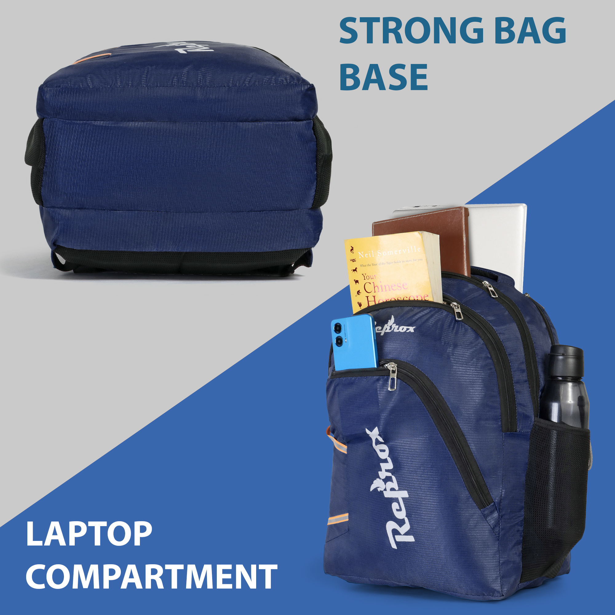 School Bamboo Navy Blue Bag